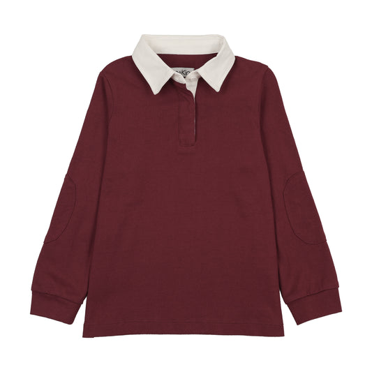 Boys Rugby Polo Shirt Burgundy