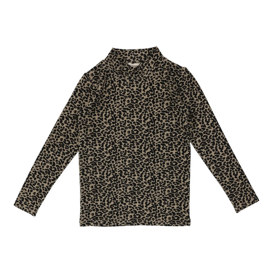 Printed Mock Neck - Leopard