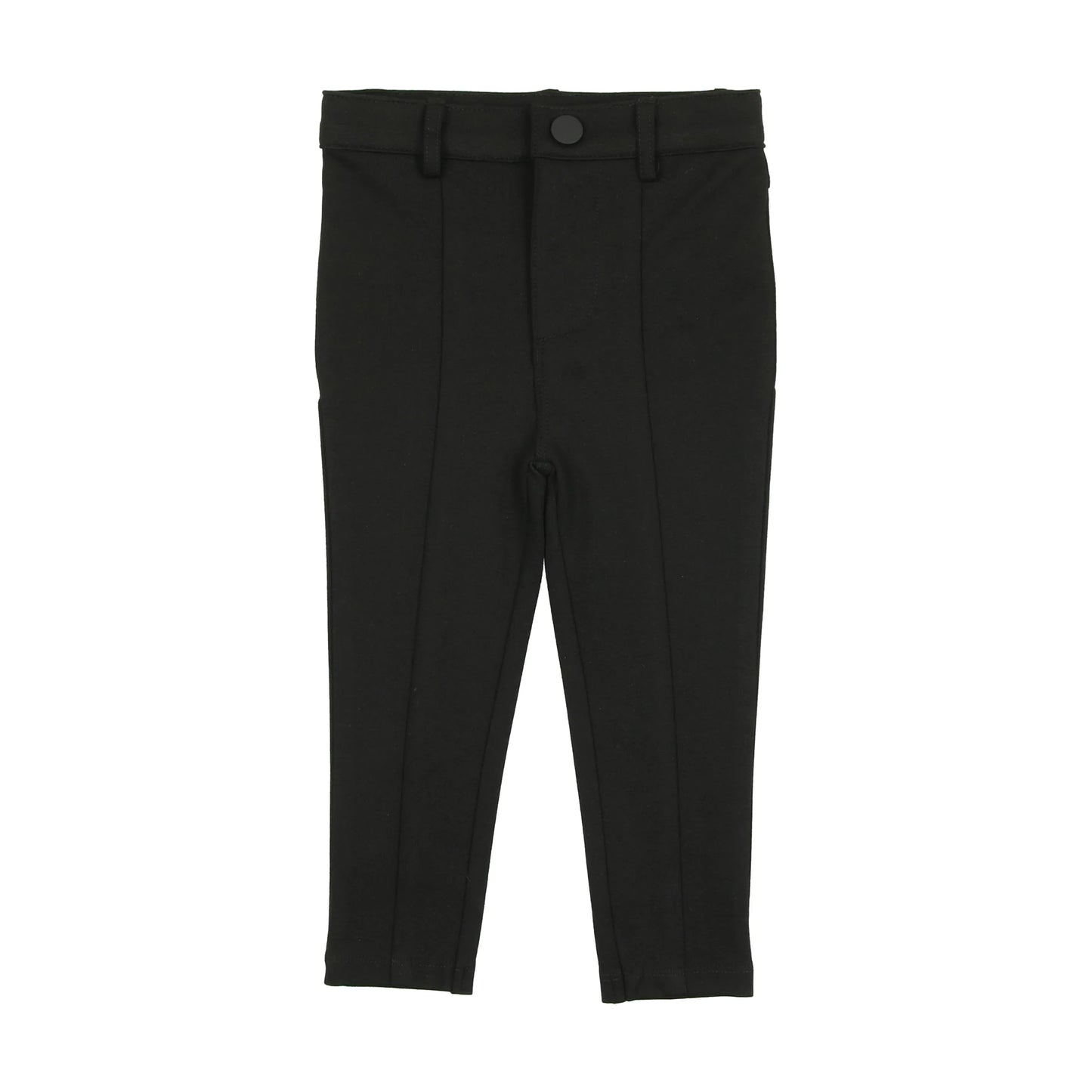 Husky Knit Pants with Seam- Black
