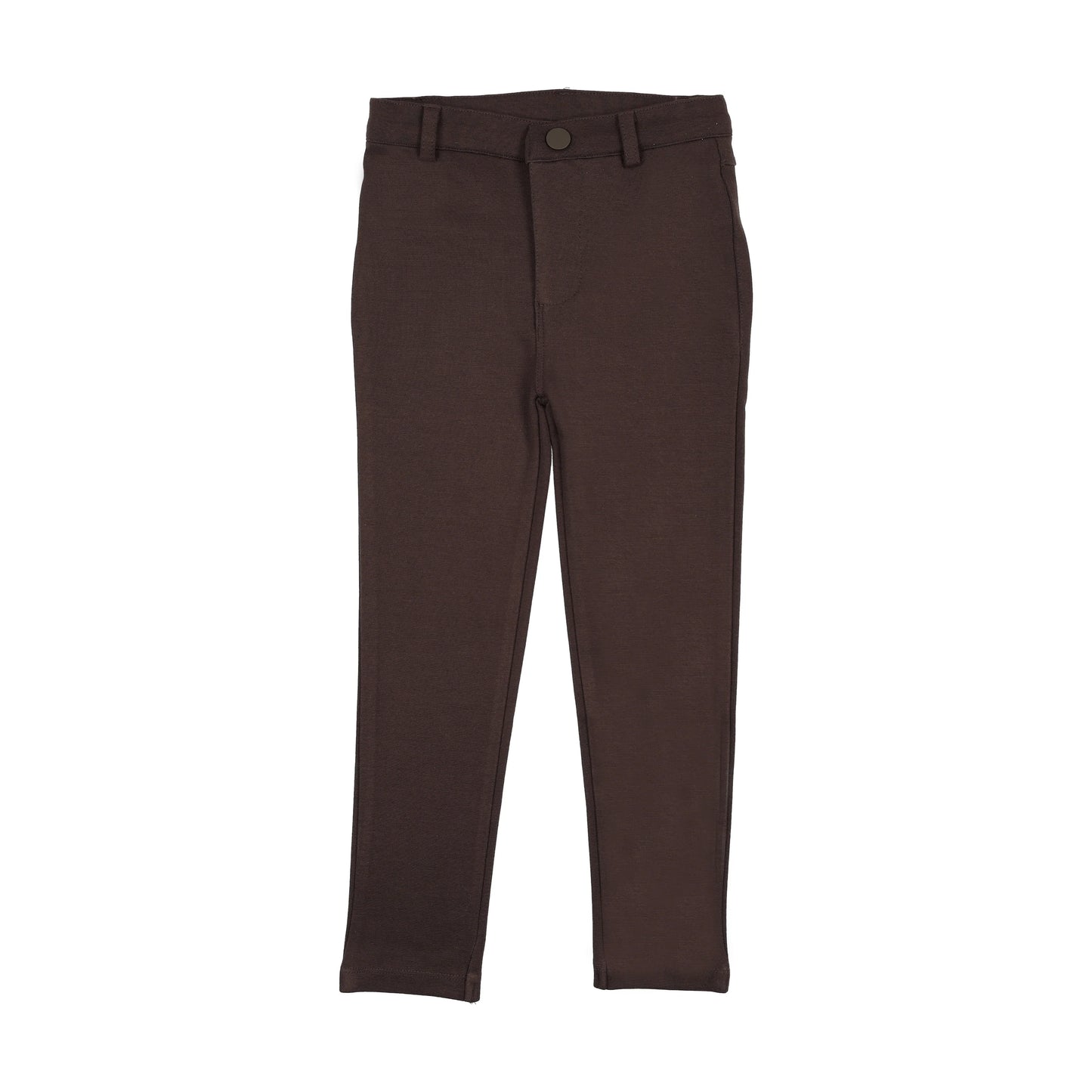 Ponte Pants Without Seam- Chocolate Brown