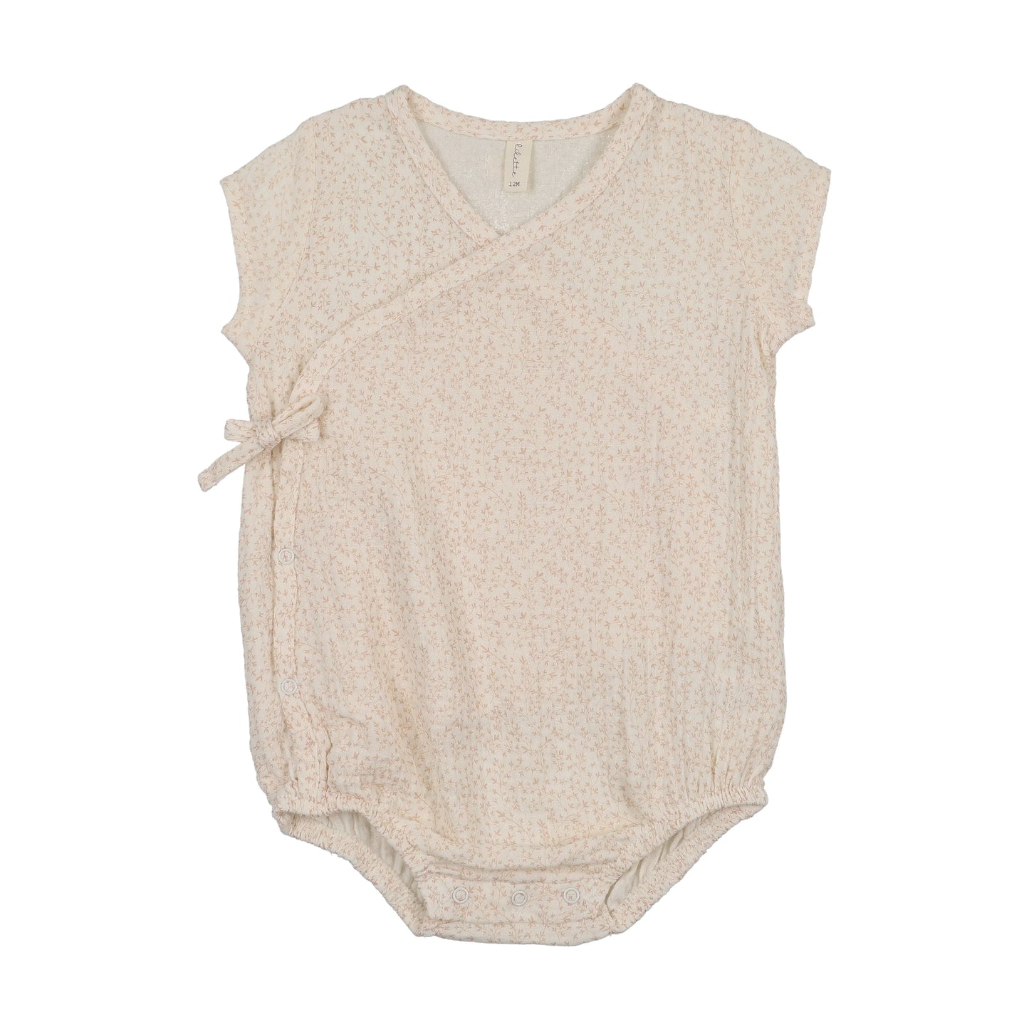 Leaf Trail Romper - Cream/Pink