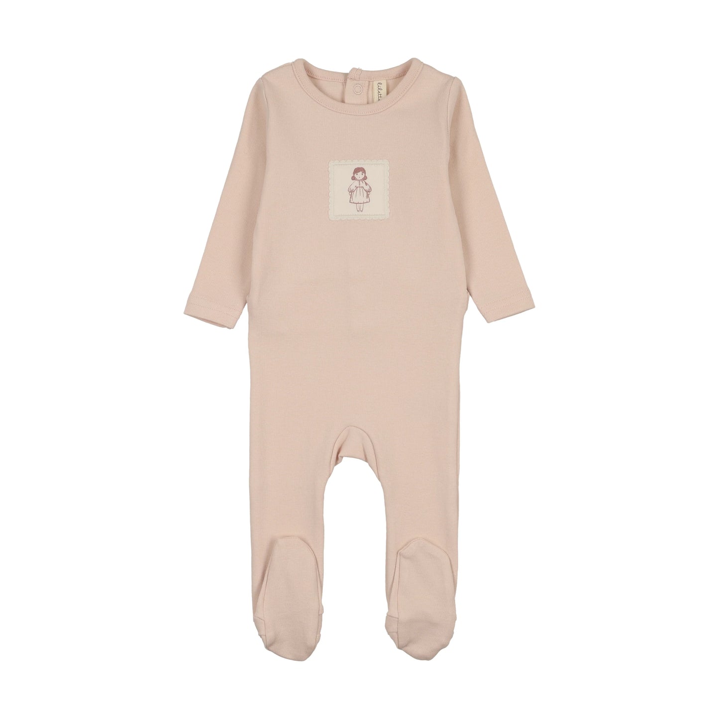 Graphic Tag Footie- Petal
