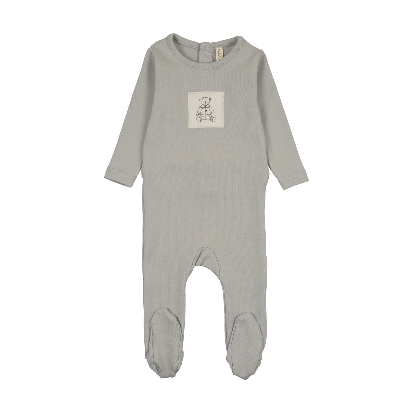 Graphic Tag Footie- Pale Blue