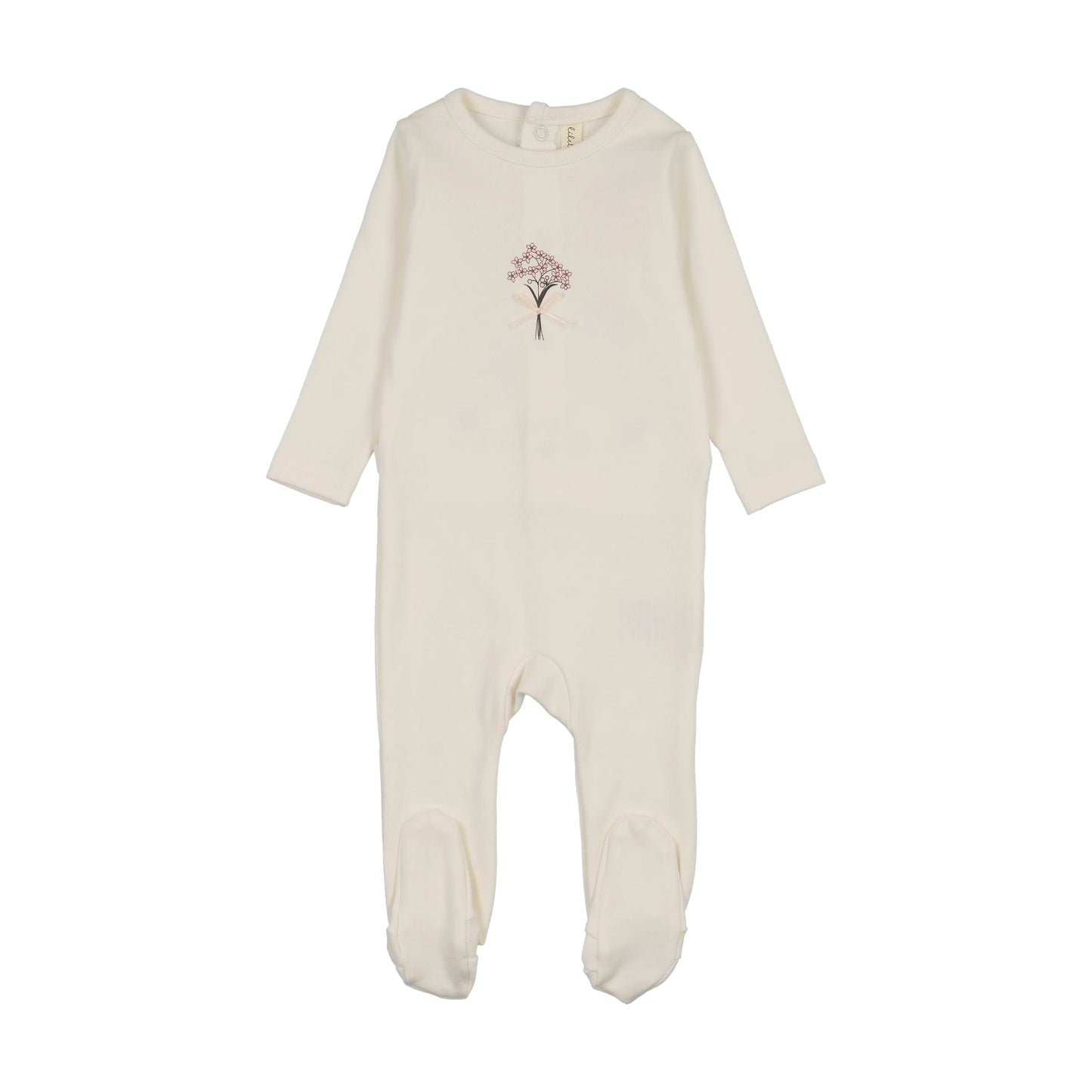 Bouquet Graphic Footie- Cream