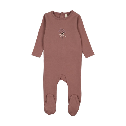 Bouquet Graphic Footie- Mauve