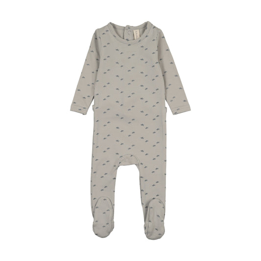 Paper Boat Footie - Pale Blue