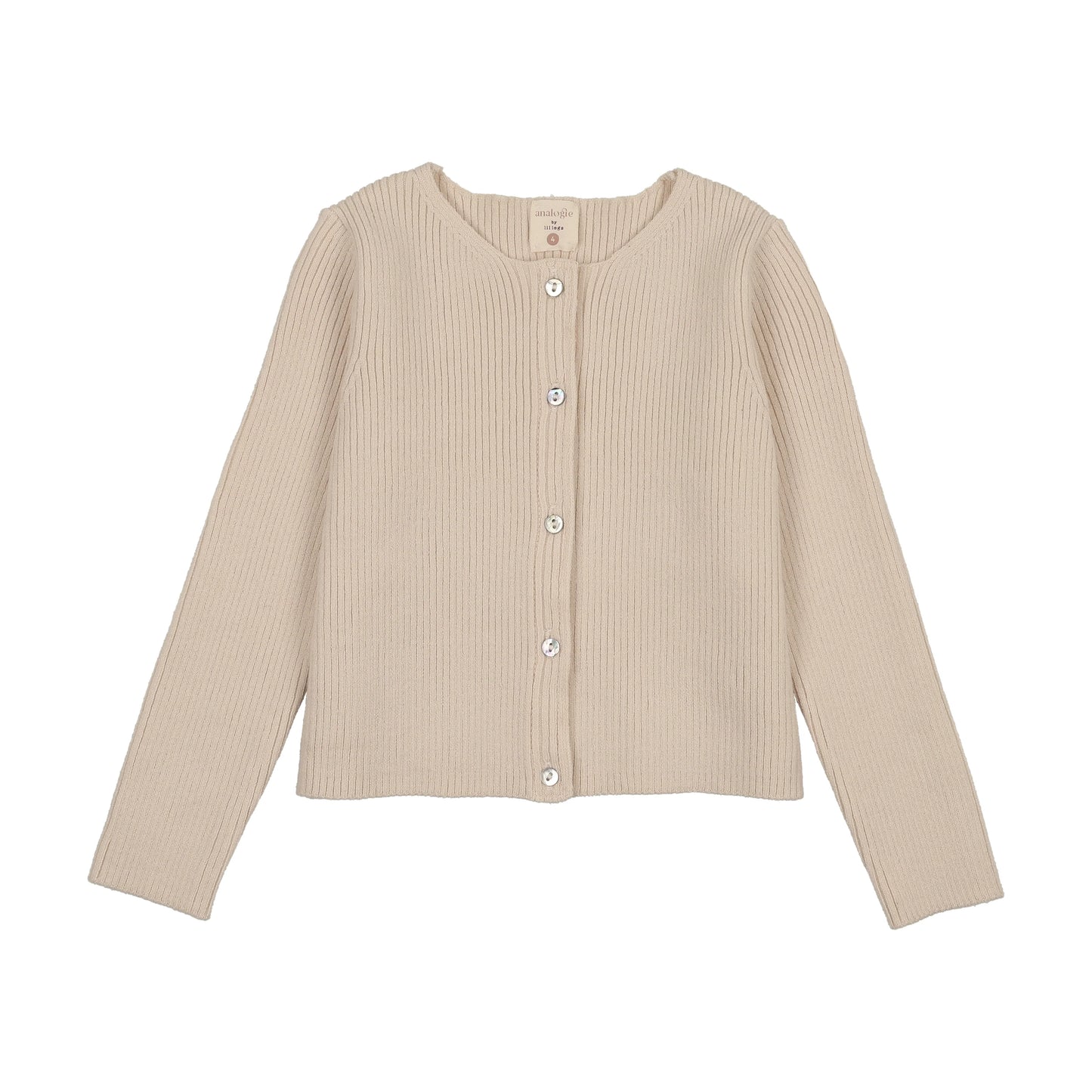 Ribbed Wheat Cardigan