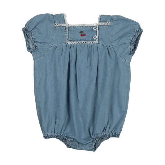Denim Capsule Girls Romper - Blue Tencel