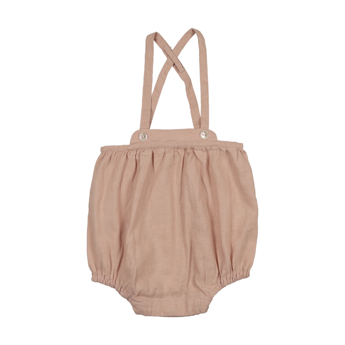 Linen Suspender Bloomers- Bud Pink