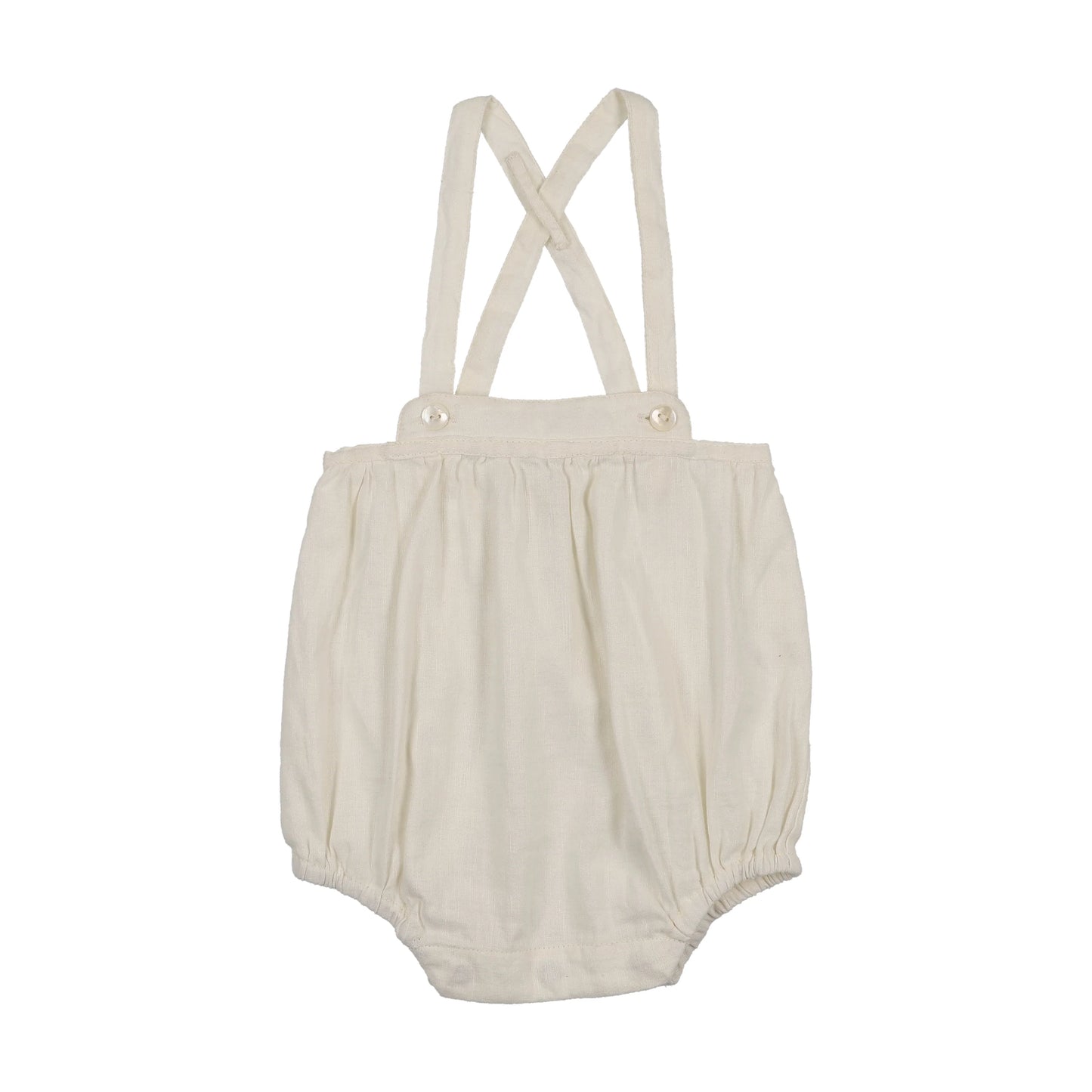 Linen Suspender Bloomers- Cream