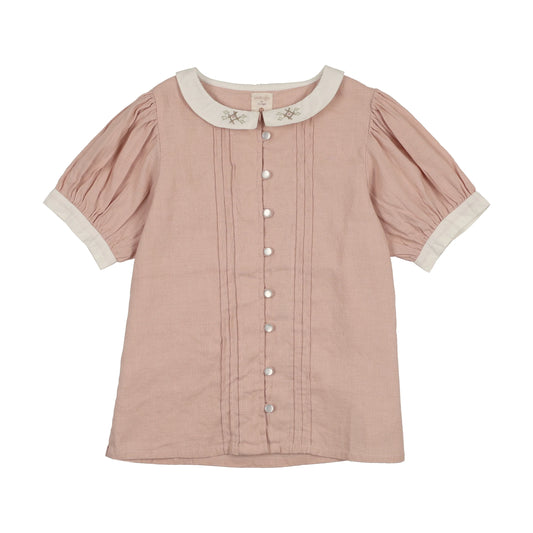 Pintuck Collar Blouse SS