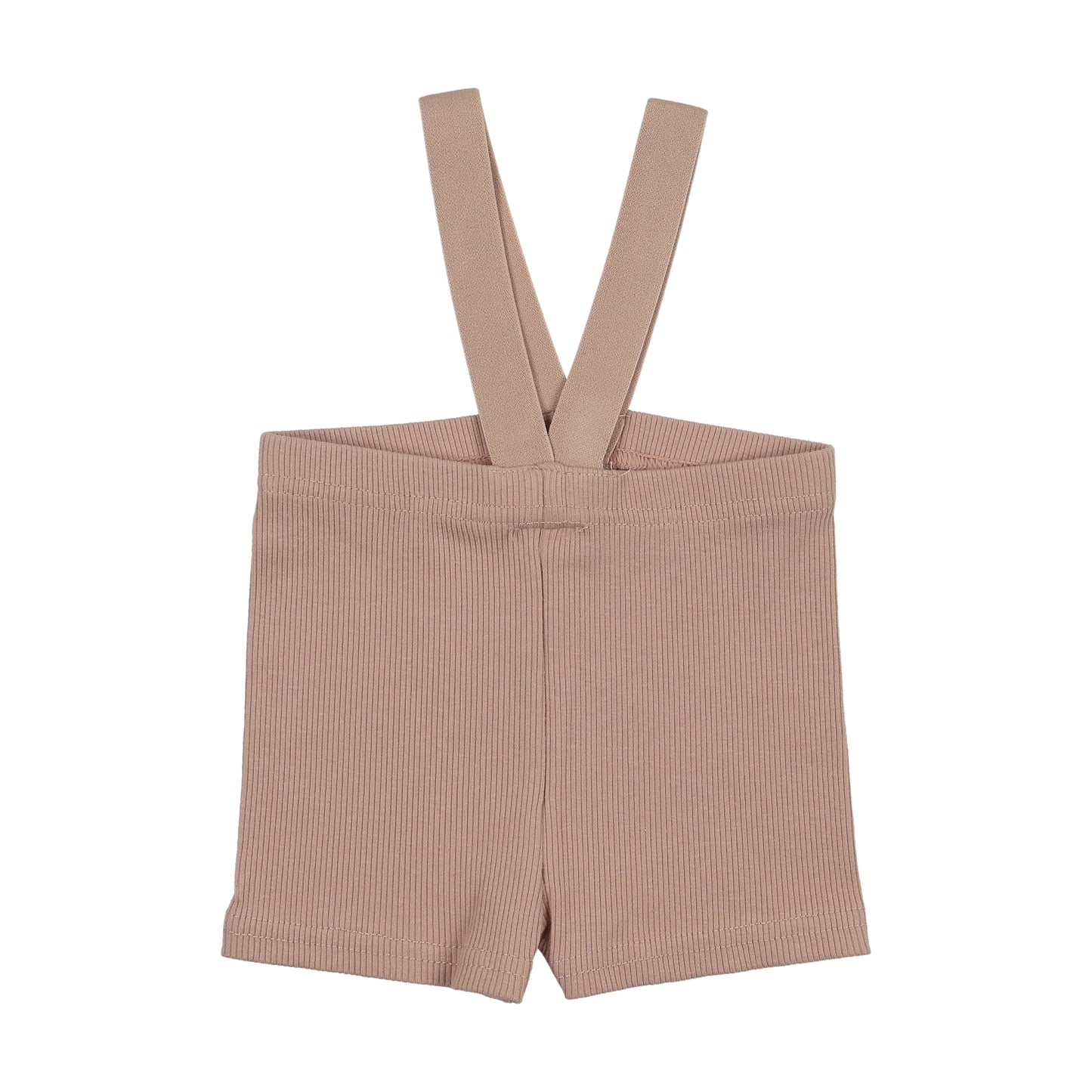 Ribbed Suspender Shorts- Pink
