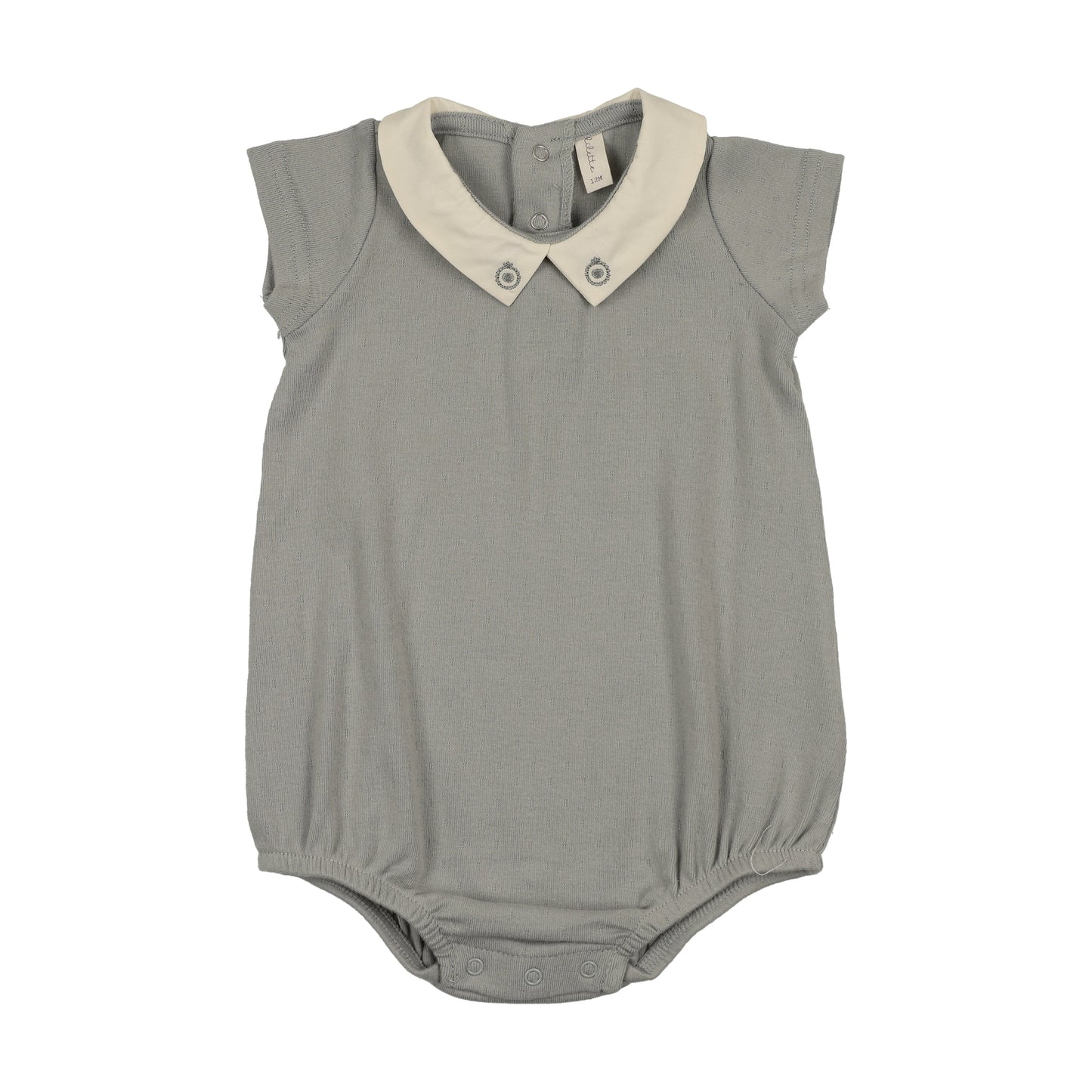 Sweetheart Collar Romper- Light Blue