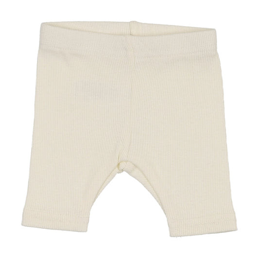 Ribbed Shorts- Cream