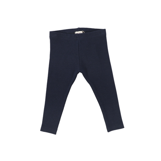 Ribbed Long Leggings- Navy