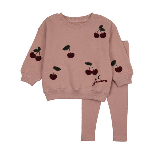 Cherry Patch Sweatshirt Set