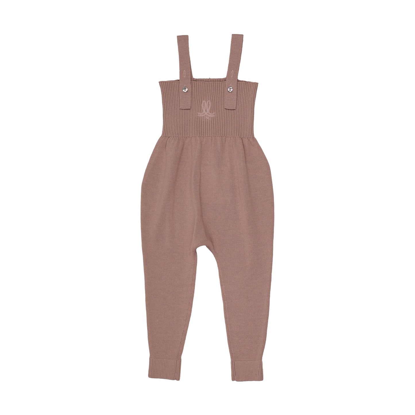Knit Overalls- Dried Rose