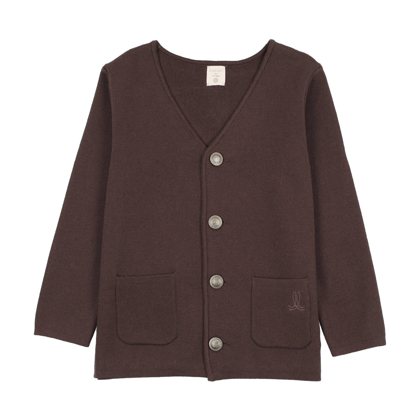 Boys Cardigan Blazer- Chocolate Brown
