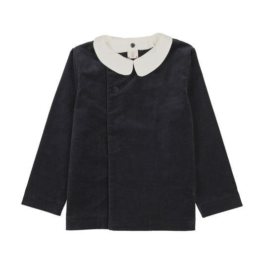 Velvet Blazer- Navy
