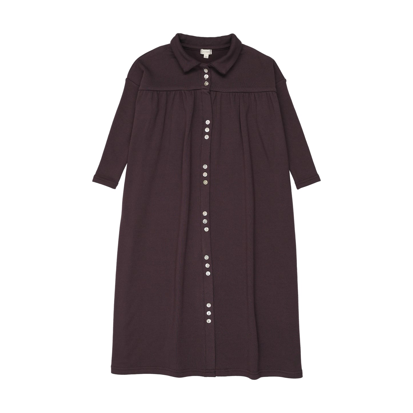 Button Front Maxi Dress- Eggplant