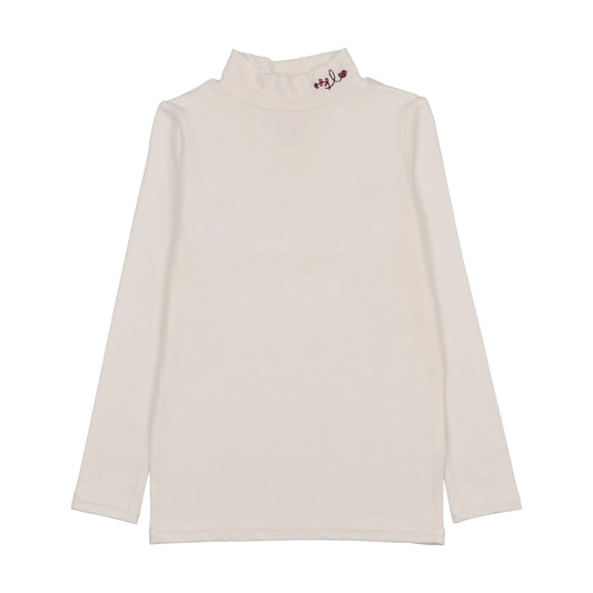 Embroidered Mockneck