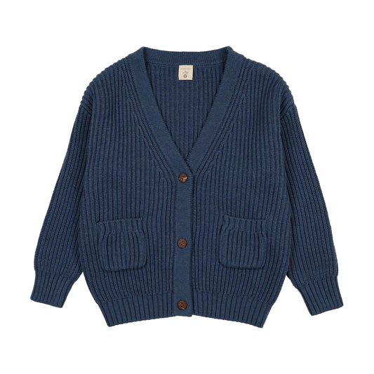 Grandpa Cardigan-Vintage Blue