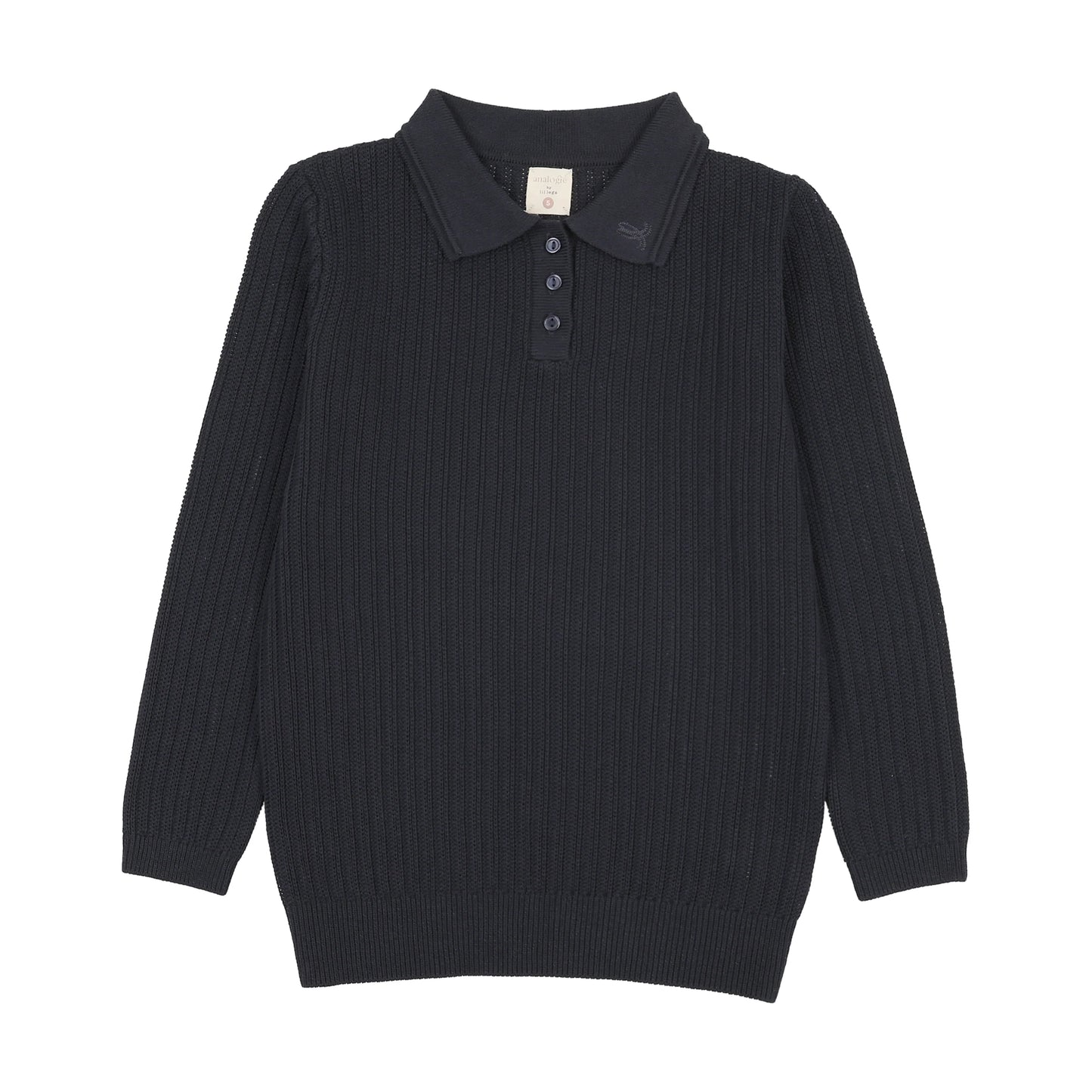Boys Knit Polo- Navy