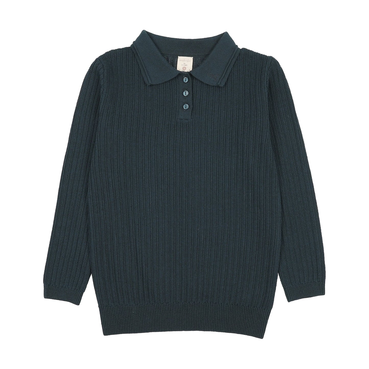 Boys Knit Polo- Deep Teal