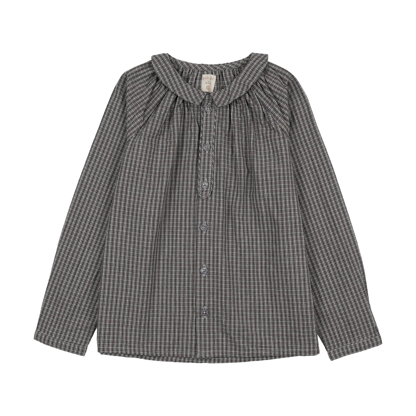 Plaid Edition Toddler Boys Shirt- Soft Grey