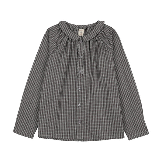 Plaid Edition Toddler Boys Shirt- Soft Grey