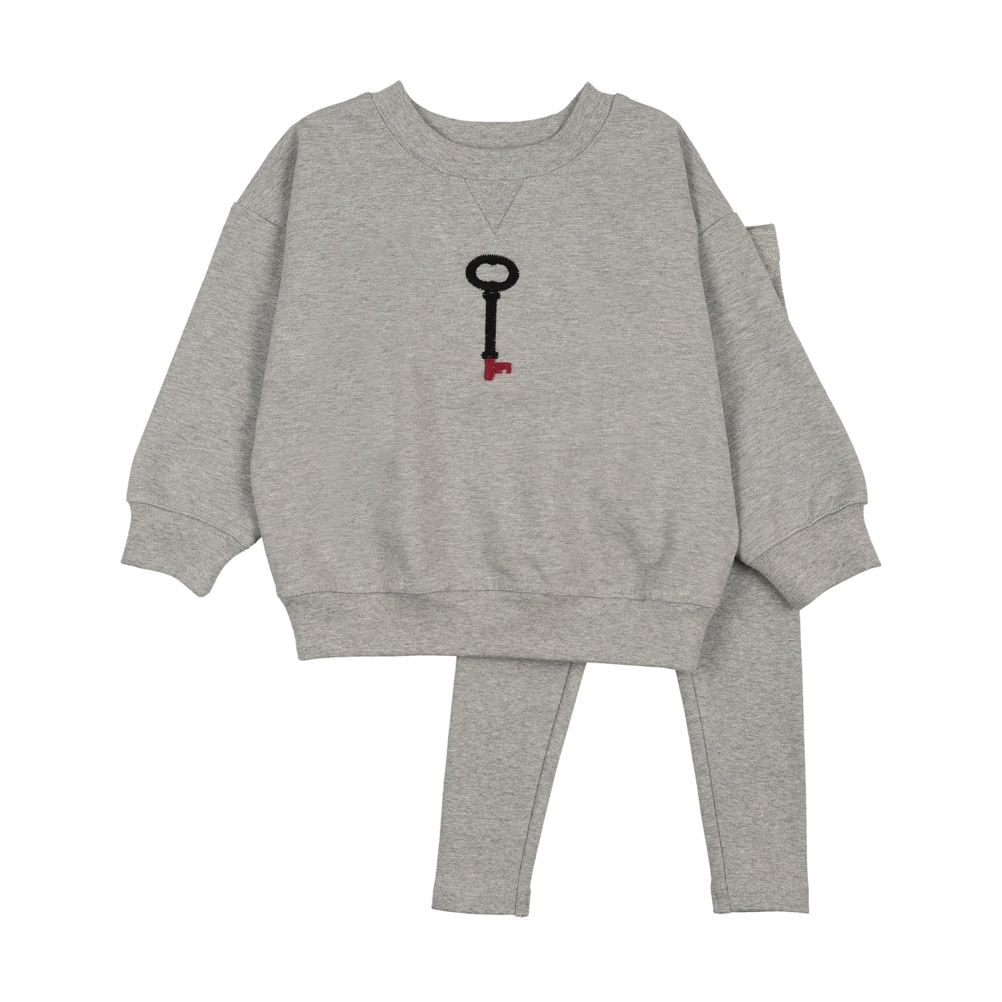 Limited Capsule Toddler Sweatshirt Set- Light Grey Heather
