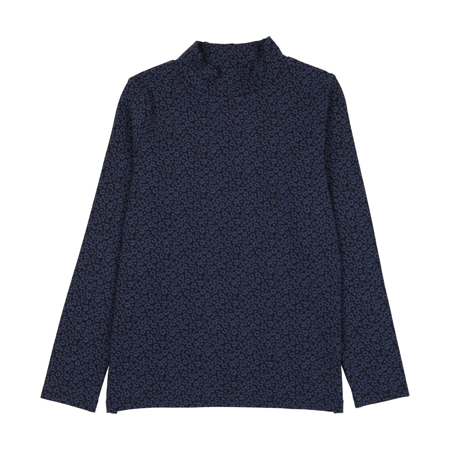 Printed Mockneck- Navy Print