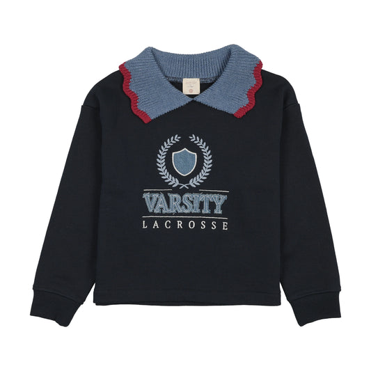 Fan Club Girls Sweatshirt Navy Denim