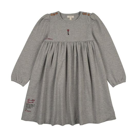 Limited Capsule Embroidered Dress Light Grey Heather