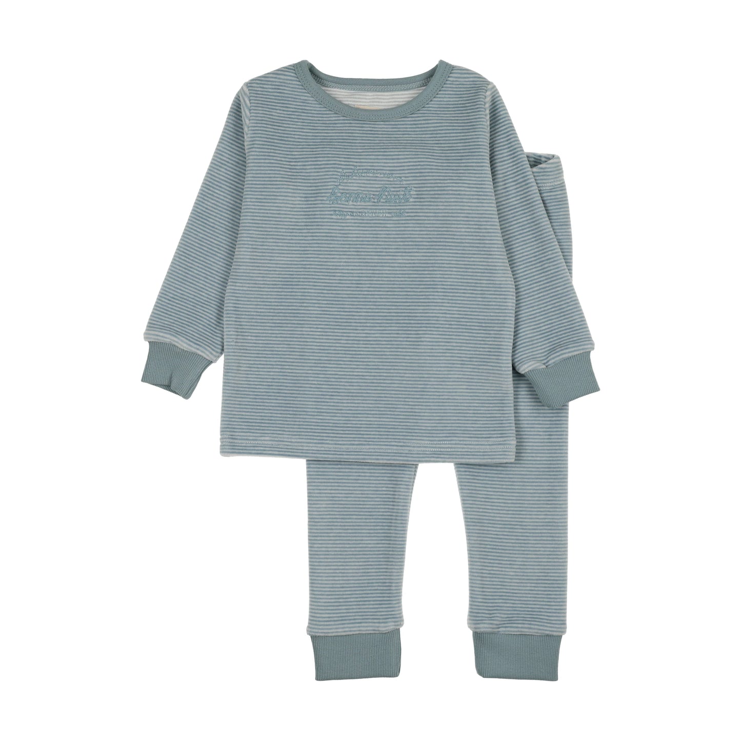 Velour Lounge Set - Blue Stripe