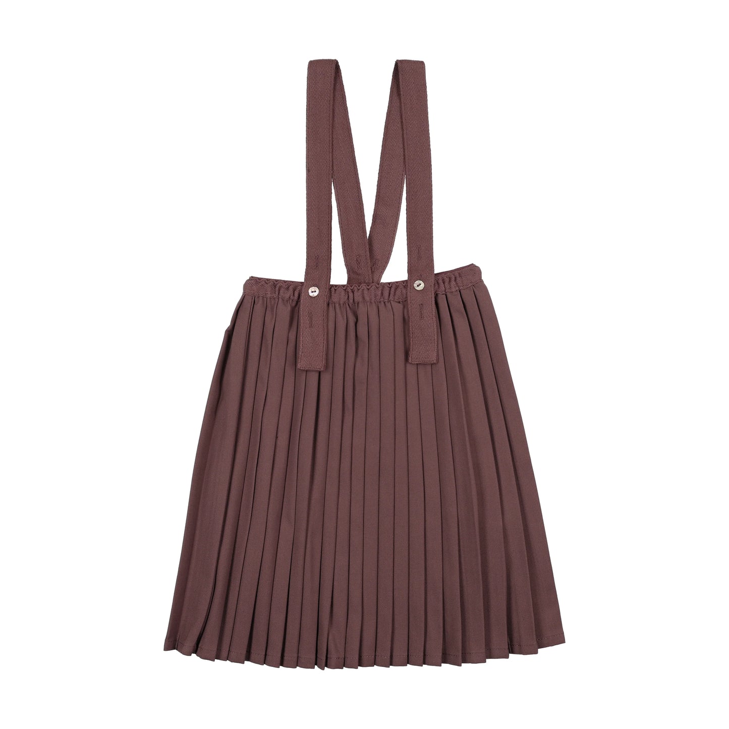 Knife Pleated Suspender Skirt- Vintage Purple