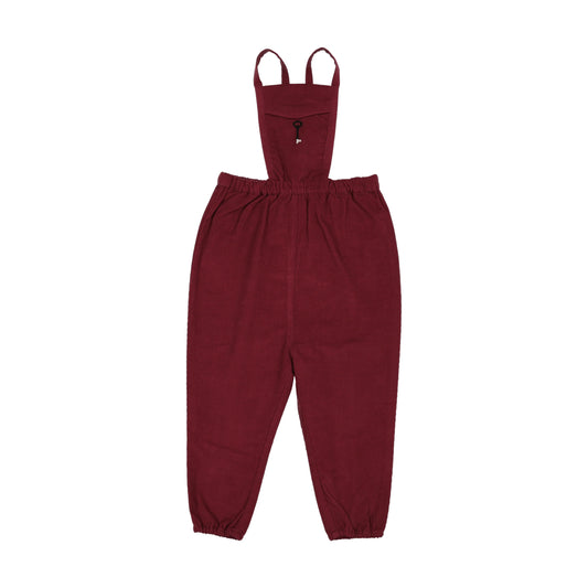 Limited Capsule Bib Overalls- Deep Red
