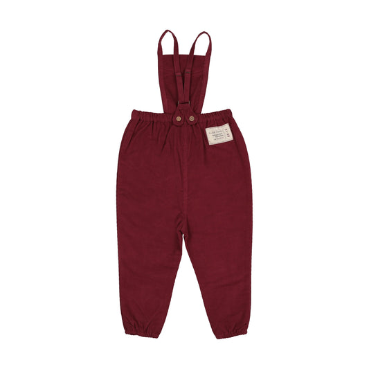Limited Capsule Bib Overalls- Deep Red