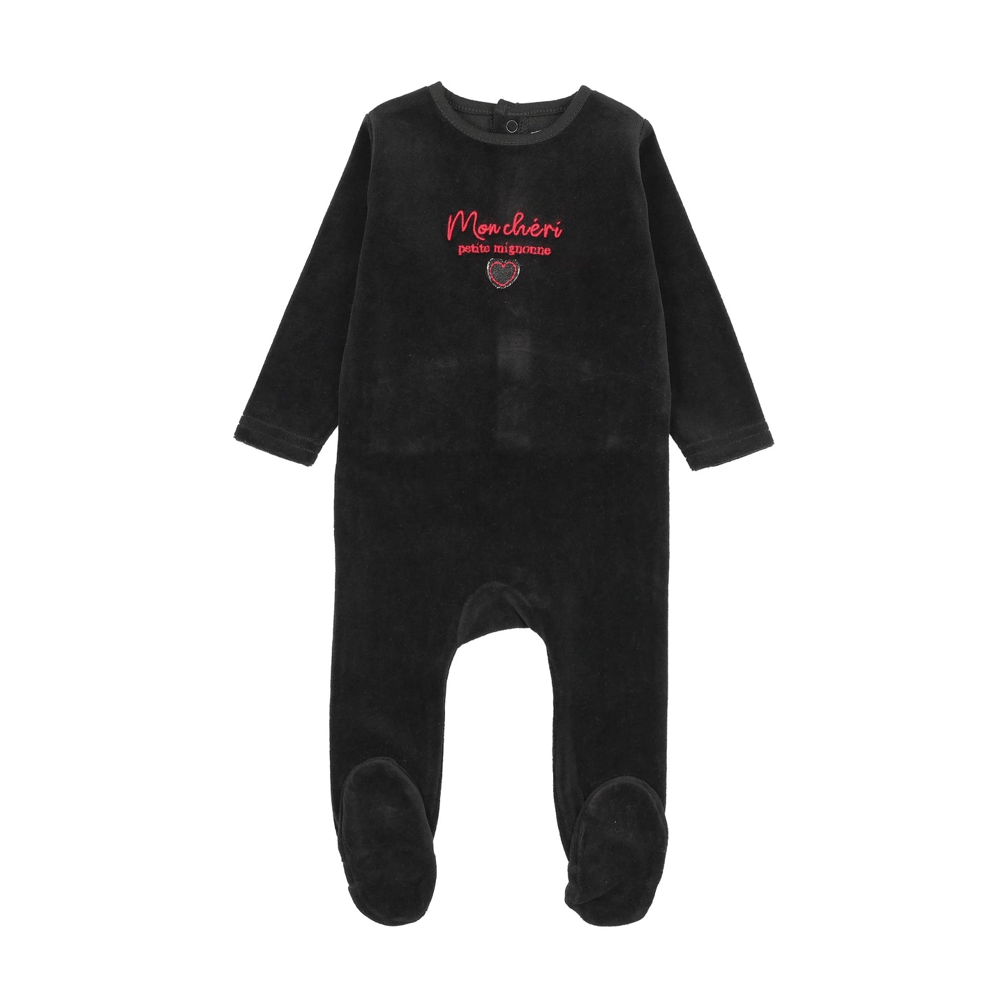 Black Velour Footie