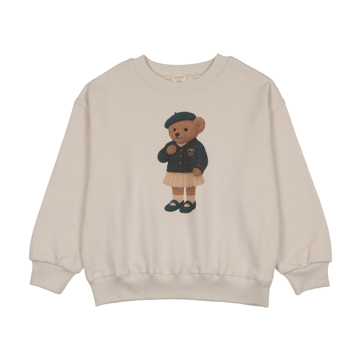 Bear Sweatshirt Girl- Ivory