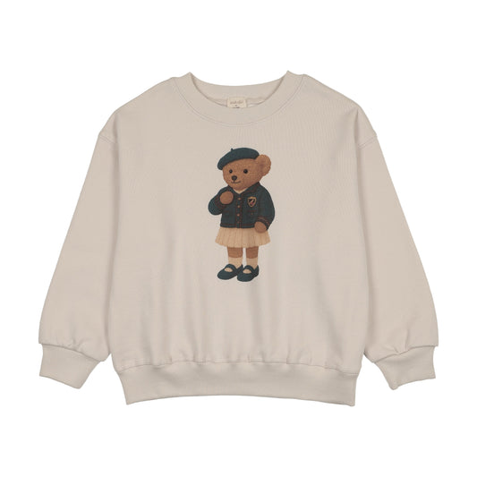 Bear Sweatshirt Girl- Ivory