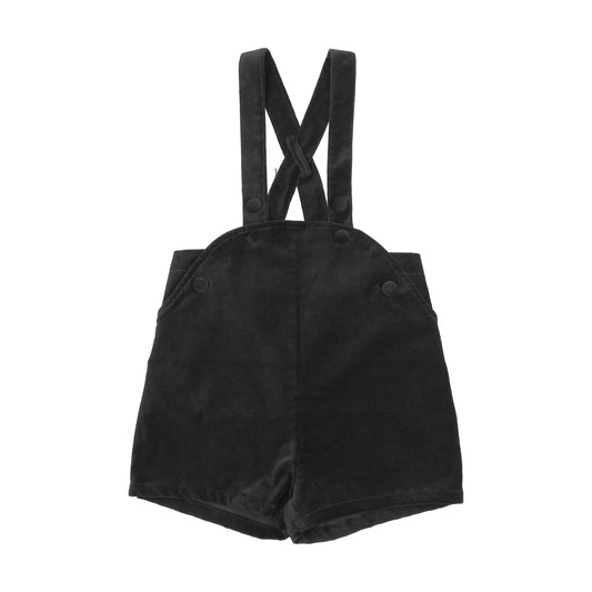 Velvet Overalls-Black