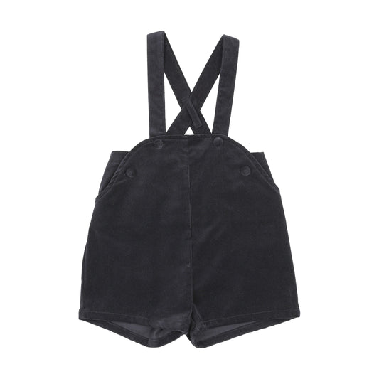 Velvet Overalls-Navy