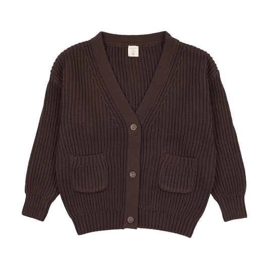 Grandpa Cardigan- Chocolate Brown