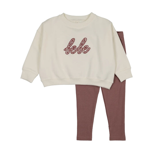 Sweatshirt set floral- Dusty Pink