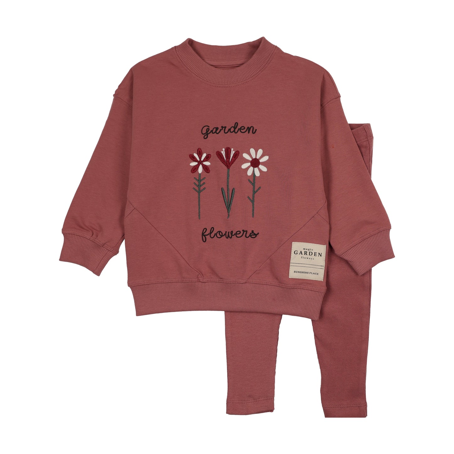 Flower Sweatshirt Set