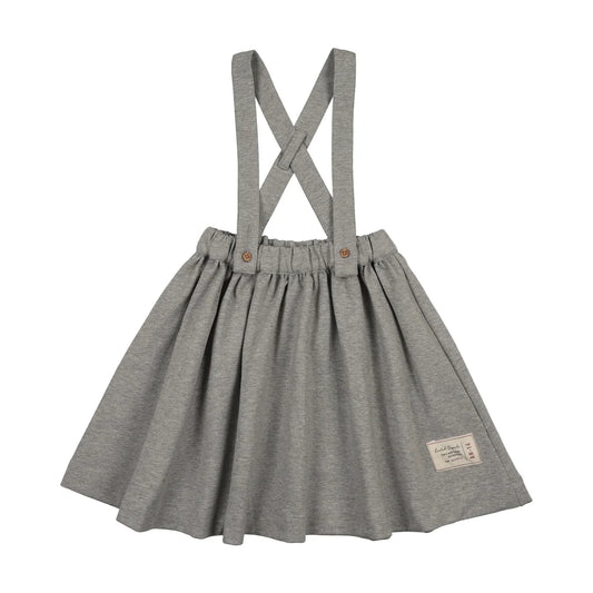 Limited Capsule Suspender Skirt- Light Grey Heather