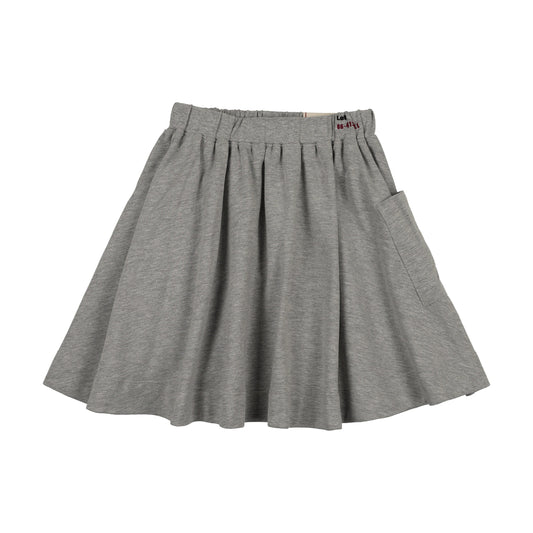 Limited Capsule Circle Skirt- Light Grey Heather