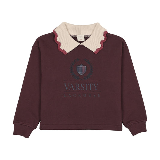 Fan Club Girls Sweatshirt Custom Plum/Cream