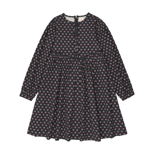 Home Garden Velvet Trim Dress Big Girl
